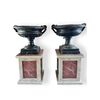  Coppia di Vasi in Marmo Grand Antique con Basi