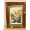 Antico dipinto ad acquarello fori romani. Roma XIX sec., 64x44 cm