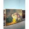 Antico piccolo dipinto ad olio su tela natura morta XIX, 29x39cm