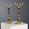 Coppia di Candelabri in Stile Napoleone III Italia Metà '900