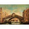 Giovanni Bonomi (Venezia, attivo nella seconda metà del XIX secolo), Veduta con il Ponte di Rialto