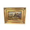  Dipinto olio su tela, Paesaggio montano con ponte di G.H. Barrable, XIX secolo