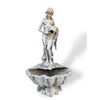 Fontana in stile neoclassico in bronzo patinato con ninfa, primi ’900