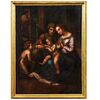 Anonimo del XVII secolo,  "Madonna con bambino, San Giovannino, ed Elisabetta", (copia da Raffaello)