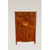 Antico secretaire francese del 1700 stile transizione in Bois de rose con intarsi