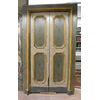 PTL416 - Porta a due battenti laccata, epoca '700, provenienza Italia centrale, misure telaio cm L 155 x H 252