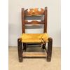 Antica e rara sedia da bambino XVII sec, noce e paglia, 73x34cm