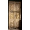 PTI762 - Porta antica a due battenti con pannelli intagliati, epoca '700, misure cm L 92 x H 214