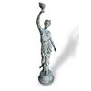  Scultura Femminile in Bronzo Patinato 