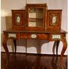 Antico scrittoio bonheur du jour francese Stile Luigi XV con bronzi e porcellana di Sevres