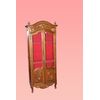 Vetrinetta provenzale fine 800 inizio 900 in legno di noce con decori dorati