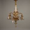 Lampadario in Vetro Soffiato Veneziano Murano XX Secolo