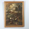 Dipinto Paesaggio con Figure e Mandria