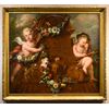 Coppia di amorini con ghirlanda di fiori, Jacob De Wit (Amsterdam, 1695 - 1754) attribuibile/bottega