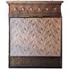 Coat stand in embossed sheet metal. Measure cm h. 203x181     