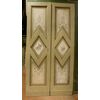 ptl531 - porta laccata a pannelli dipinti con angeli, cm l 112 x h 220 x p. 3  