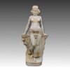 Ancient orientalist Art Decò sculpture in odalisque marble     