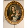 Antico dipinto del XVIII secolo raffigurante La Madonna e Sant’ Anna . Scuola romana XVIII secolo