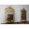 Antique pair of Louis XVI mirrors, 1750, solid gold. Size: 124 x 70 cm