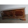 Antique Reggio Emilia solid walnut chest, 17th century with lozenges. Dimensions 173 x 61, h 68.