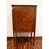 Antique Dutch cabinet from the 1800s in richly inlaid mahogany wood