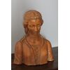 Antico busto terracotta  Liberty anni 1920 Toscana Nobildonna . h 52