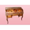 Antique large roll-top desk richly inlaid from the early 1800s