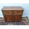 SMALL TWO-DOOR SOLID WALNUT SIDEBOARD, 19th CENTURY FRANCE cm L115xW51xH99