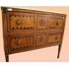 Antique Italian chest of drawers from the 1800s, Louis XVI style, richly inlaid.