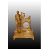 1800s Parisian Empire Table Clock "Man with Lyre"
