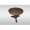 French circular coffee table, Charles X style, from the 1800s with a marble top