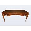 Antique large Louis XV style diplomatic desk from the 1800s with a leather top