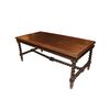 Large early 1800s French walnut table with carvings