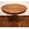Antique oval table from the 1800s, Louis Philippe style, in mahogany feather.
