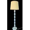 Floor lamp in transparent diamond glass, slightly iridescent. Barovier & Toso. Murano.