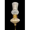 Heavy glass wall lamp with bubble inclusions, milk glass, and gold leaf. Salviati manufacture. Murano.