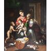 Attributed to Teodoro d'Errico il Fiammingo; Amsterdam 1544 – Amsterdam 1618, Madonna with Child, Young Saint John and Saint Anne (after Giulio Romano's Madonna della Gatta), oil on canvas