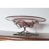 Antique Liberty centerpiece from 1930 by Umberto Bellotto, Murano glass, wrought iron base. Diameter 51 cm.