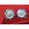 Pair of painted ceramic plates