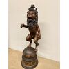 Antica scultura in bronzo, leone, '900, 82x30cm