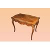 Louis XV writing living room table from the 1800s, richly inlaid