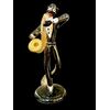 Figura in vetro soffiato,musicista  jazz,manifattura Seguso,Murano