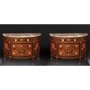 Coppia di commodes a demilune Lombarde