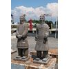 Statua pietra due Guerrieri Cinesi
