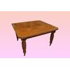 Victorian style extendable square table, English, 1800s, walnut wood
