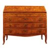 Stunning Italian Commode Chest of Drawers from the 1700s with olive burl drop front.