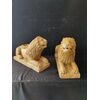 Spettacolare coppia di Leoni stile gotico, portalume - Venezia - 37x13 cm