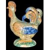 Zuppiera in maiolica a forma di gallo,Manifattura Benucci e Latti di Pesaro