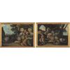 Coppia di antichi quadri oli su tela Italiani del 1800 "Natura Morta"