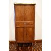 Antique 1800s roll-top music cabinet with marble top